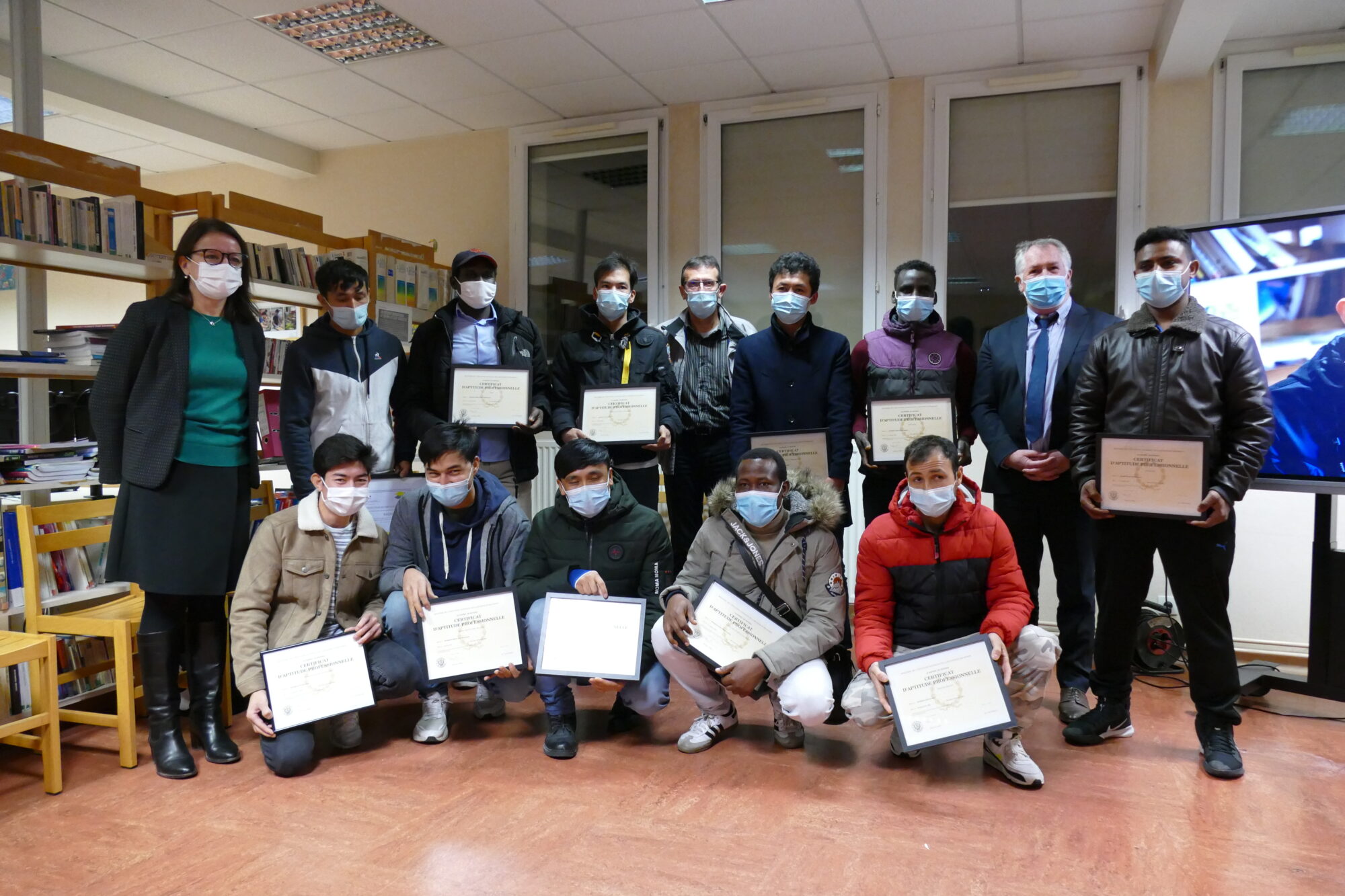 La cérémonie de remise des diplômes des CAP+ du CFA de Saint Grégoire